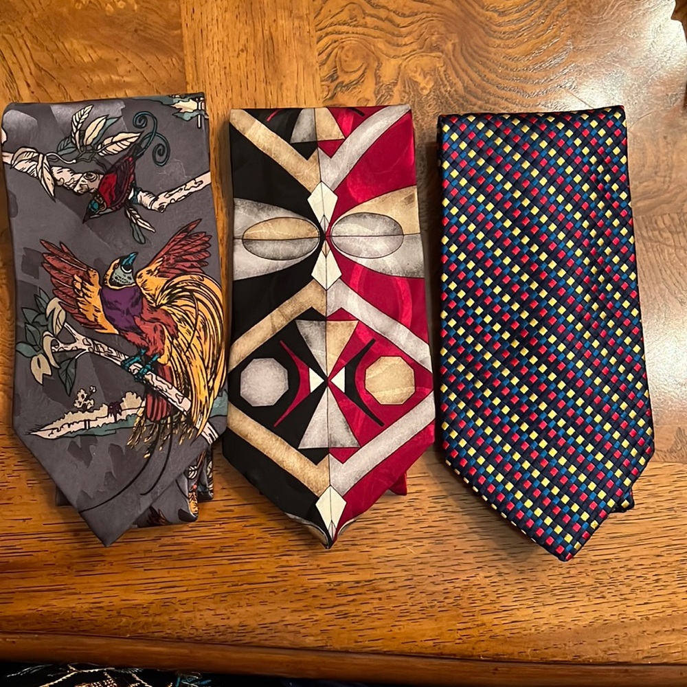 Designer men’s Imported silk ties, Martin Wong, Club Room
